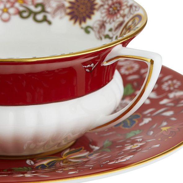 Чашка чайная с блюдцем Crimson Orient 150 мл