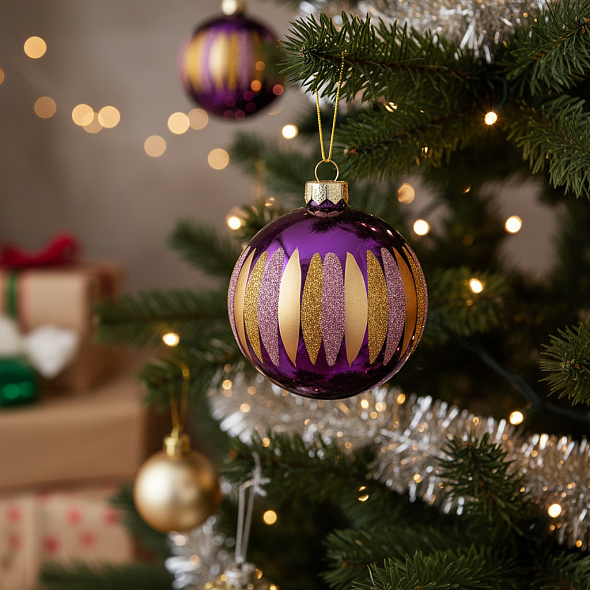 Елочный шар Inge's Christmas 8 см, цвет фиолетовый