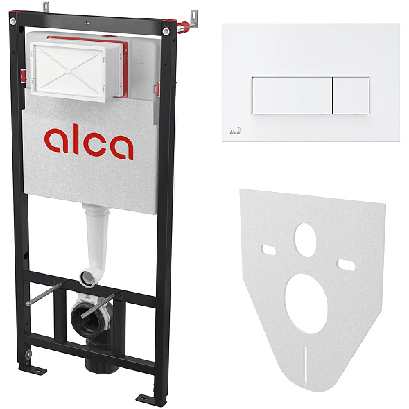 Комплект инсталляции Alca AM101/1120 + Кнопка Thin M570, белая, 4в1