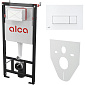 Комплект инсталляции Alca AM101/1120 + Кнопка Thin M570, белая, 4в1