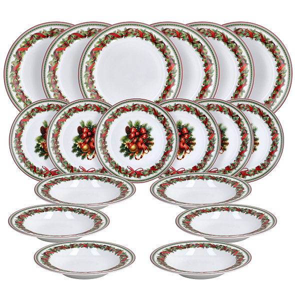Набор посуды на 6 персон Christmas Eve, 18 предметов