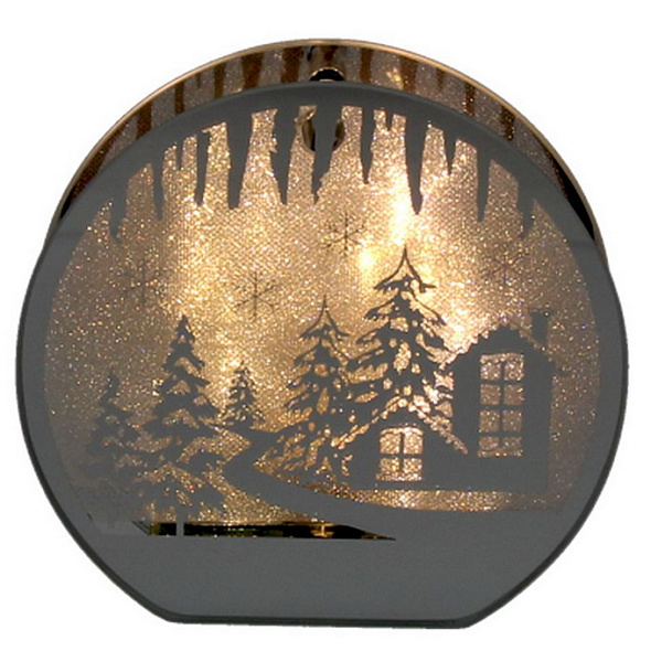 Фигурка "Фонарь-круг" 14 см с подсветкой