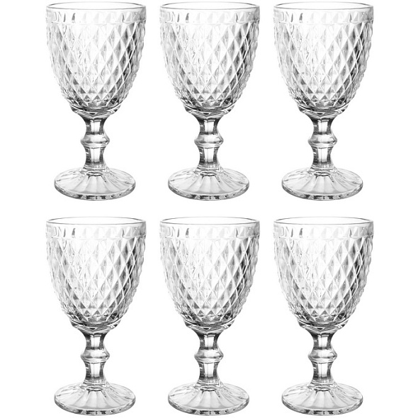 Набор бокалов Glass Diamond 300 мл, 6 шт
