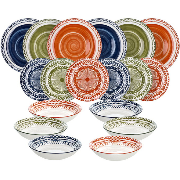 Набор посуды на 6 персон Madison Hakuna, 18 предметов