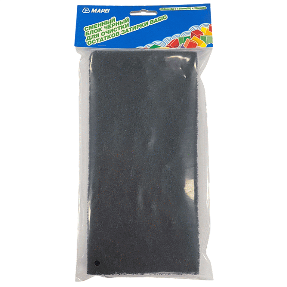 Сменный блок Mapei Basic, для очистки остатков затирки, черный