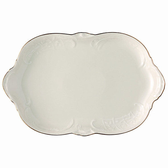 Блюдо сервировочное овальное Sanssouci Ivory Gold 33 см