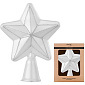 Верхушка для елки "Звезда" 17 см, белая