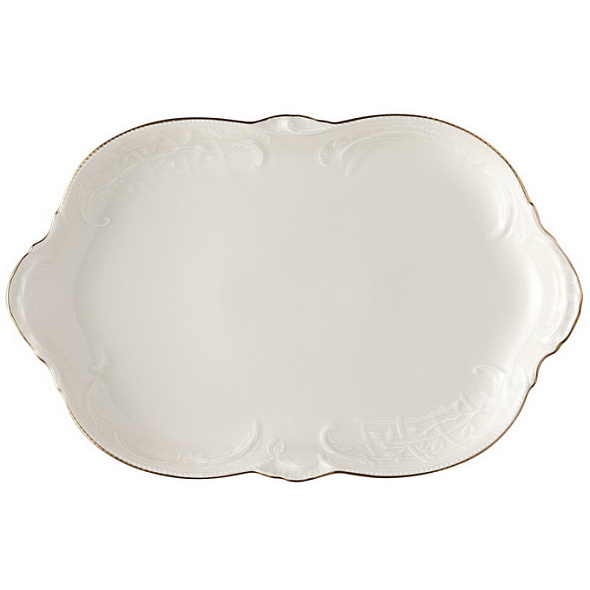 Блюдо сервировочное овальное Sanssouci Ivory Gold 33 см