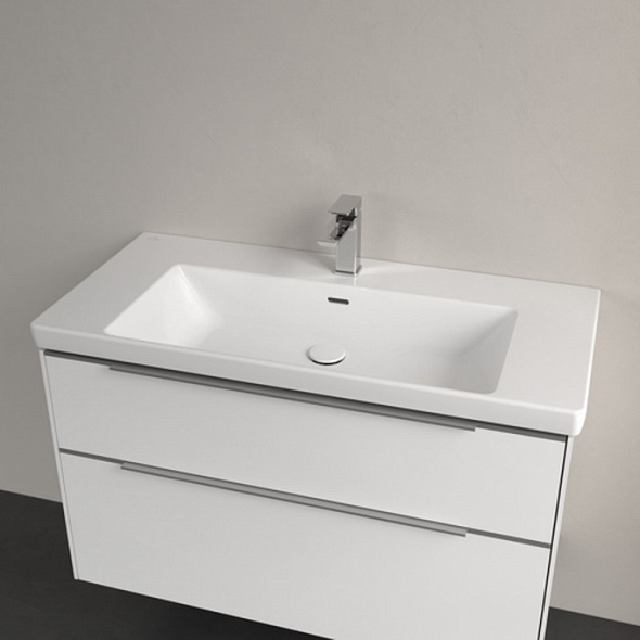Раковина подвесная Villeroy & Boch Subway 3.0 100х47, CeramicPlus, 4A70A5R1, из TitanCeram