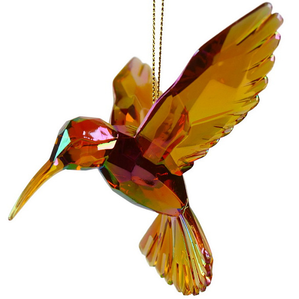 Елочная игрушка "Колибри", коричневая