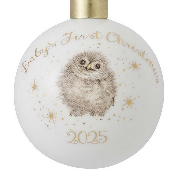 Елочный шар Baby's First Xmas 2025 6,6 см