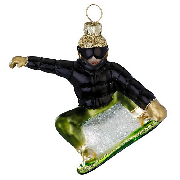 Елочная игрушка "Сноубордист" 9 cм