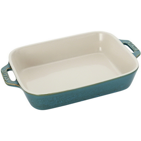 Форма для запекания прямоугольная Staub Ceramic 27х20 см, бирюзовая