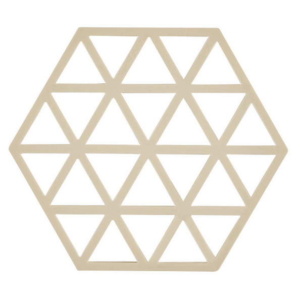 Подставка-шестигранник Triangles 14х16 см, цвет бежевый