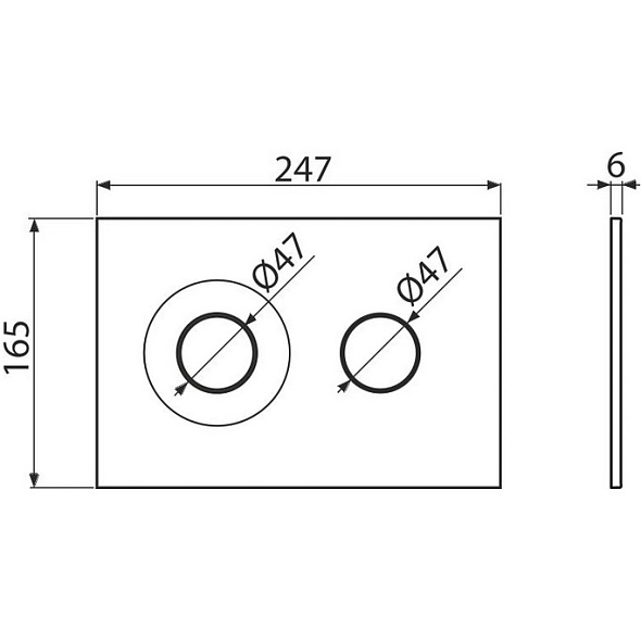 Панель смыва Alca Dot.Dot M1978, черный матовый