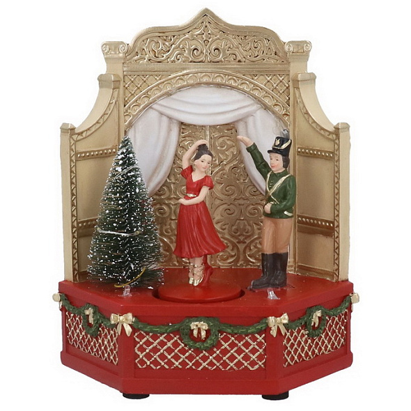 Шкатулка музыкальная с подсветкой "Вращающаяся балерина" 21х17х11 см