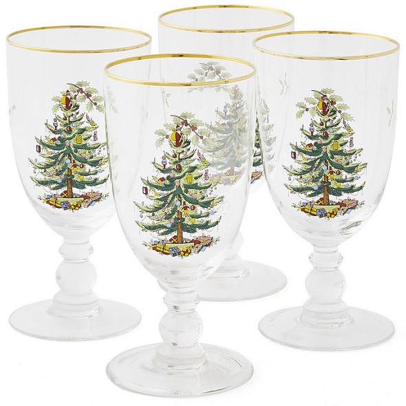 Набор бокалов для воды Christmas Tree 450 мл, 4 шт