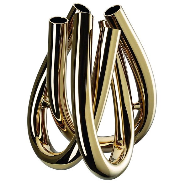 Ваза Triu 22 см, цвет золото