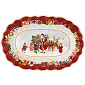 Блюдо овальное "Санта и дети" Toy’s Fantasy 29х19 см