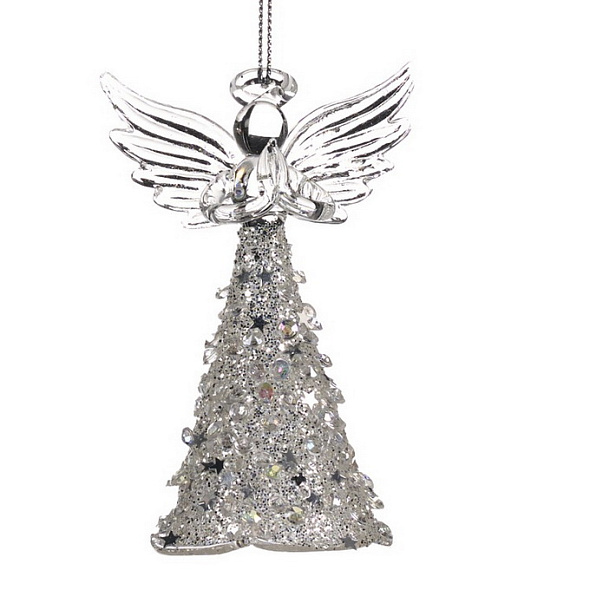 Елочная игрушка "Ангел с сердцем" 9 см