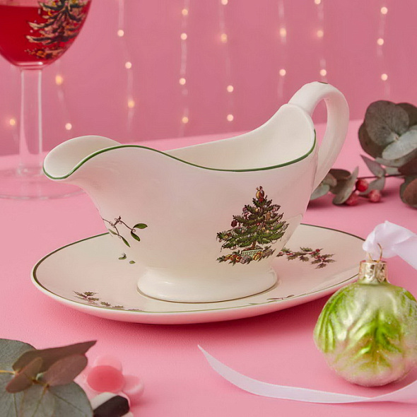 Соусник с блюдцем Christmas Tree 310 мл 
