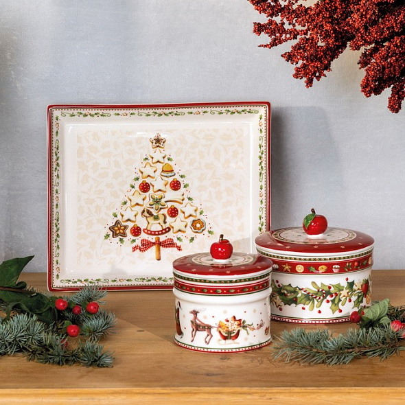 Блюдо для торта прямоугольное Winter Bakery Delight 27х22,5 см