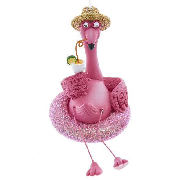 Елочная игрушка "Фламинго" 14 см