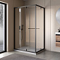 Душевое ограждение Kolpa-San Stellar DW 120X90, черный профиль, прозрачное стекло