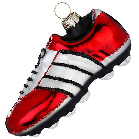 Елочная игрушка "Футбольная бутса" 9 см