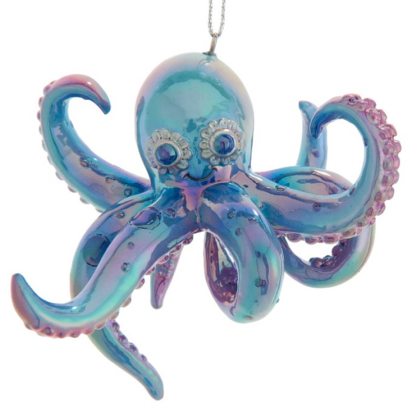 Новогодняя игрушка "Осьминог" 10,2 см