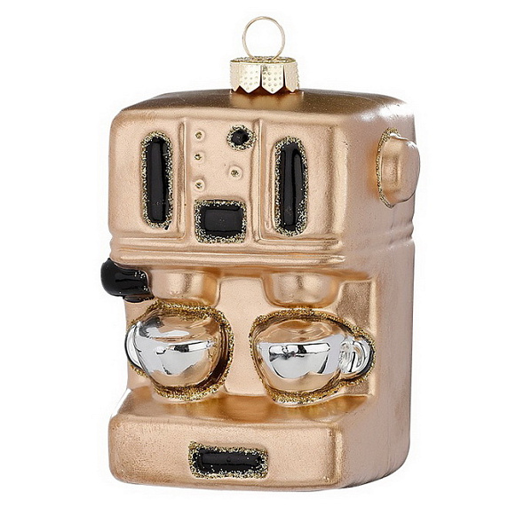 Елочная игрушка "Кофе-машина" 9,5 см