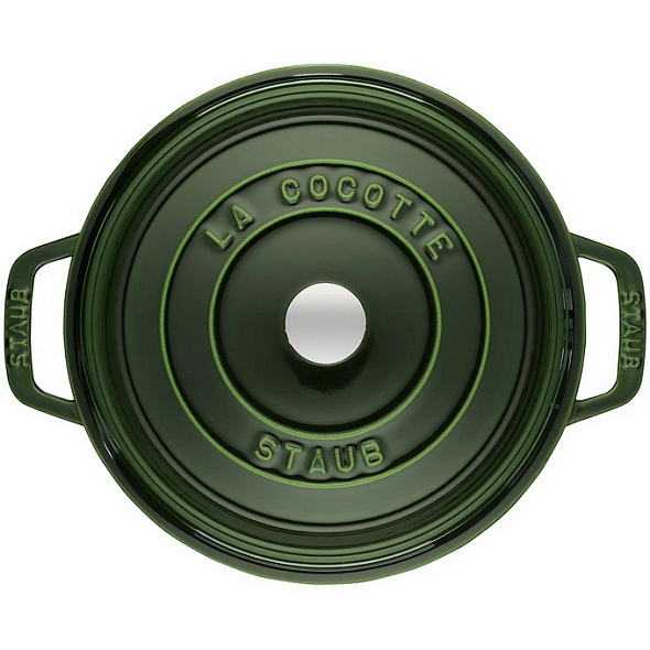 Кокот круглый La Cocotte 28 см / 6,7 л, зеленый базилик