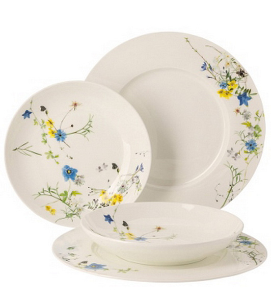 Набор посуды на 2 персоны Brillance Fleurs des Alpes, 4 предмета