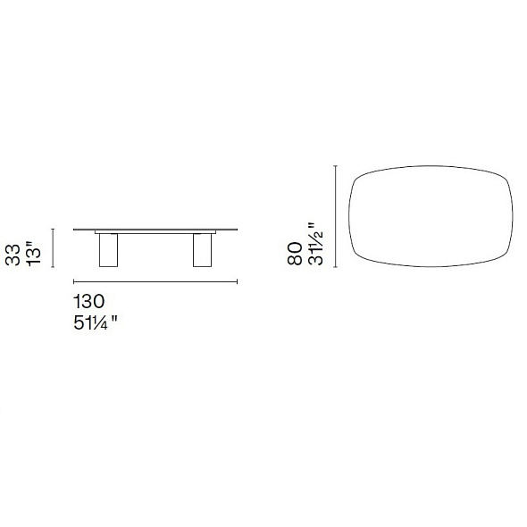 Стол журнальный Calligaris Sandy 130х80 CS5153-C, Matt Bronze