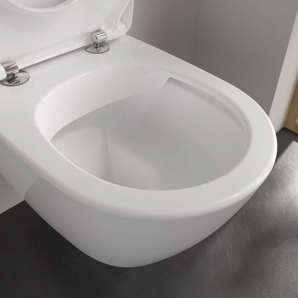 Унитаз подвесной Villeroy&Boch Subway 2.0 56х37, CeramicPlus, 5614R2R1, с сиденьем