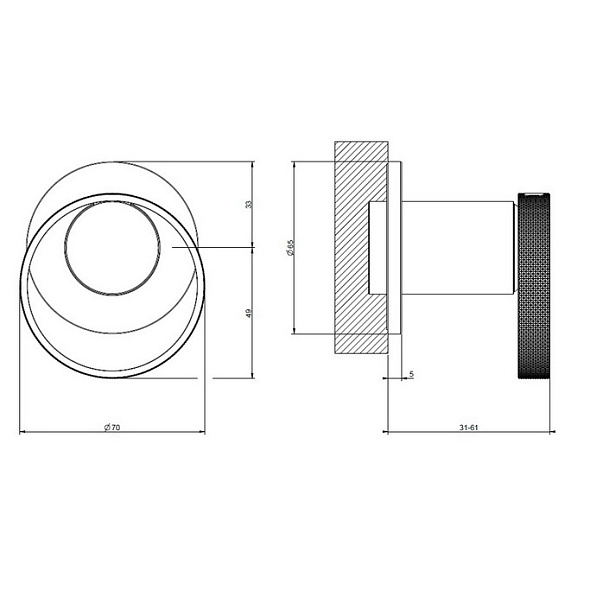 Внешняя часть Gessi Anello 63409.031 смесителя для душа, хром