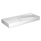 Раковина Antonio Lupi Simplo 108х47, из Flumood, с клапаном, белый матовый