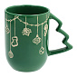 Кружка Snowy Xmas 540 мл, зеленая