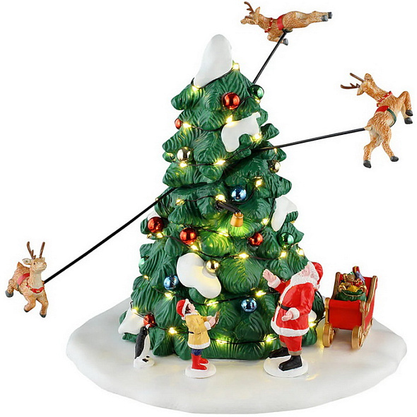 Фигурка "Оленьи гонки" 20х20х20,5 см