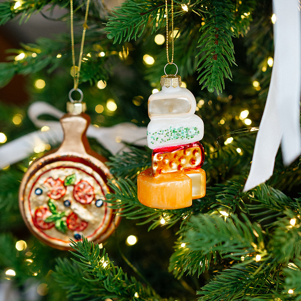 Елочная игрушка "Пицца" 10,5 cм