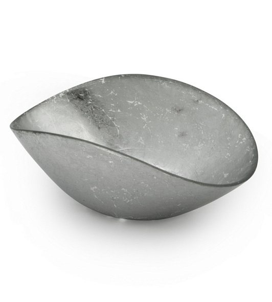 Чаша овальная Silver Leaf 25х16 см