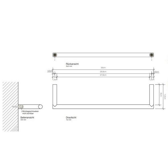Полотенцедержатель Decor Walther Mikado 0520750, белый матовый
