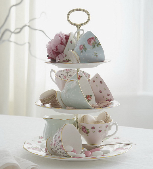 Чашка чайная с блюдцем Rose Confetti Vintage 185 мл