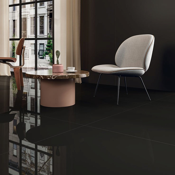 Керамогранит Panaria Ceramica Zero.3 Must 100х300 Lux, Be Black, 5,5 мм