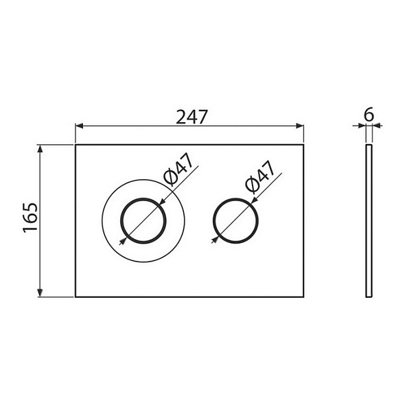 Панель смыва Alca Dot.Dot. M1976-1, белый матовый / хром матовый