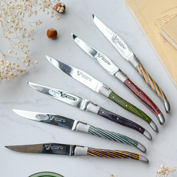 Набор ножей для стейка Laguiole en Aubrac, 6 шт, ручка - дерево бука