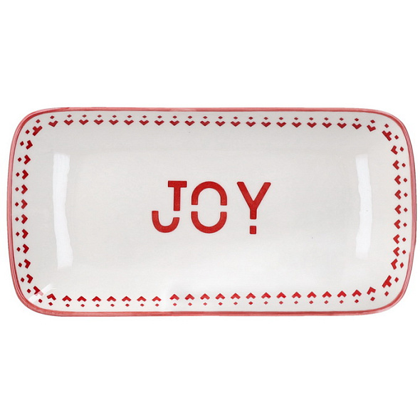 Блюдо прямоугольное Joy 22х11 см, красное