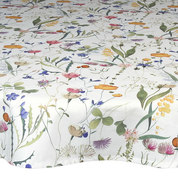 Скатерть круглая Textile Flora 170 см, белая