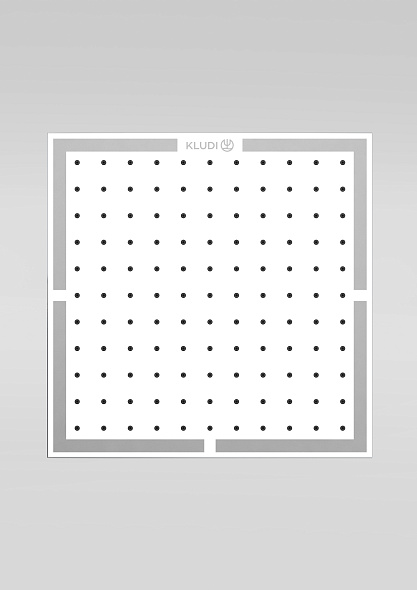 Лейка для душа Kludi A-QA 6443005-00, потолочная, 30х30, хром