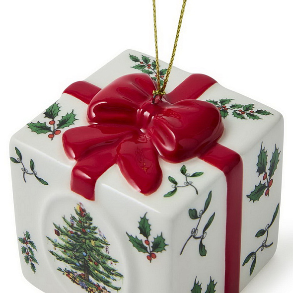 Елочная игрушка Spode Christmas Tree "Подарок" 7х6,5 см